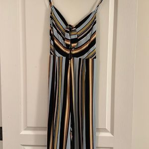 striped High Waist romper casual for shopping or work, S